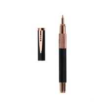 Corporate gift metal pen rose gold design luxury metal rollerball pens with custom engrave logo